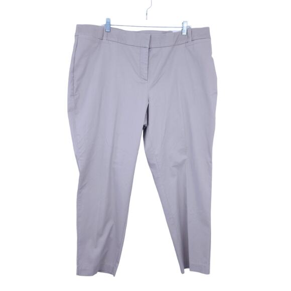 NEW Lane Bryant The Allie Skinny Ankle Pants Chino Kahki Size 18 Tan Brown - Picture 1 of 4
